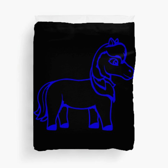 Horse Sweet Pony Foal Horse Girl Cute Comic Fun Duvet Covers
