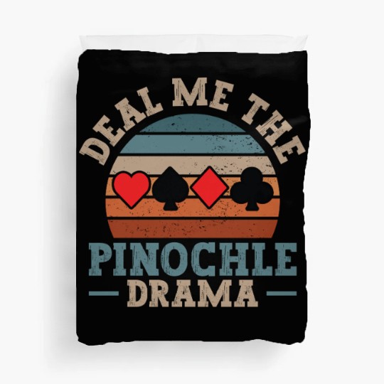 Cool Pinochle Drama Novelty Game Night Session Duvet Covers