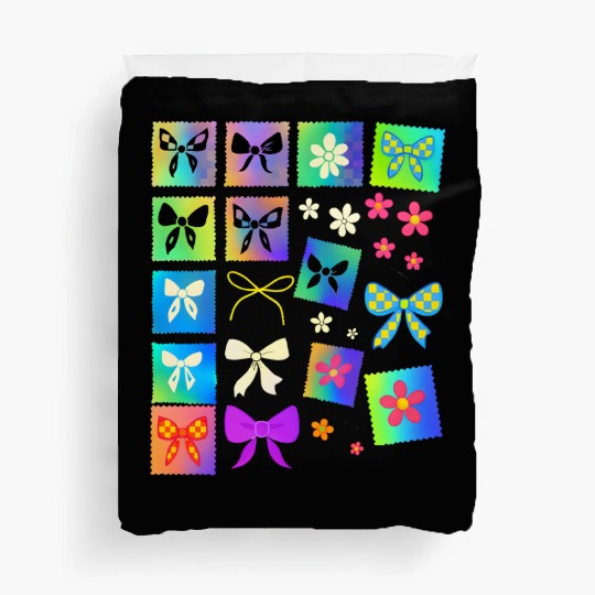 Pastel Aesthetic Stam Y2K Cute Girly Coquette Bow Duvet Covers