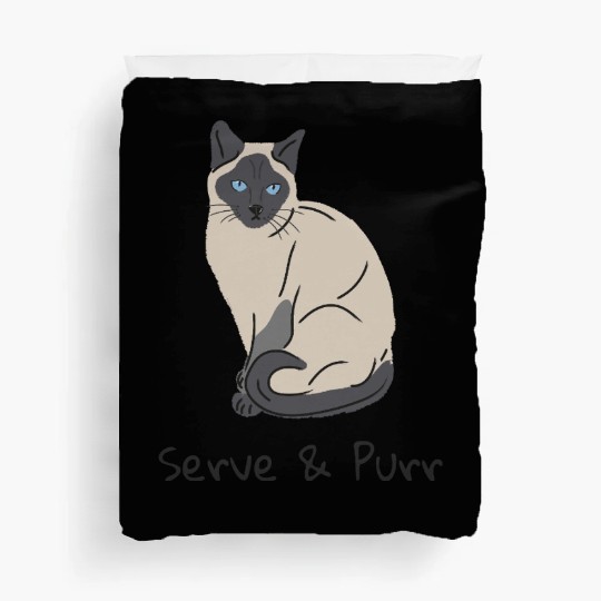 Serve & Purr - Cat Pickleball Duvet Covers