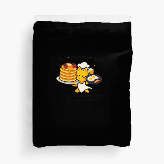 Cute Cat Breakfast Chef Design Duvet Covers