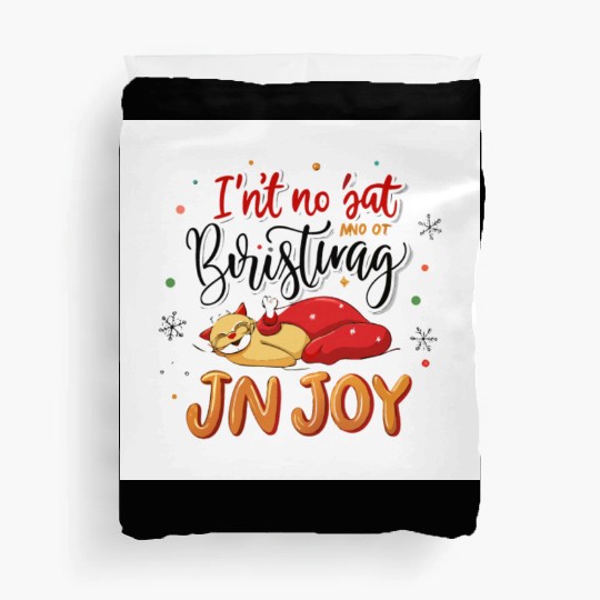 Festive Cat Joy Christmas Design Duvet Covers