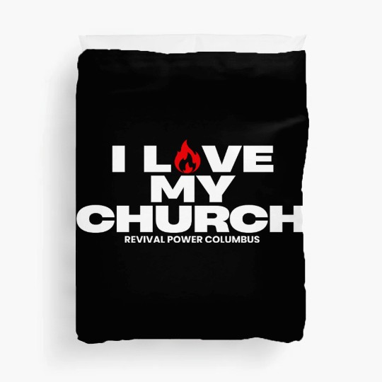 I Love my Church - Red Duvet Covers