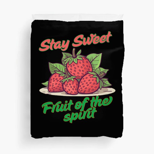 Stay sweet fruit of the spirit, vintage fruit Duvet Covers
