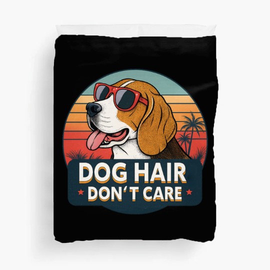 Humorous Dog Hair Don't Care Sunset Design Duvet Covers