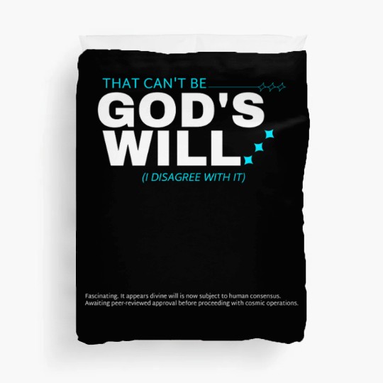 Y2K Sarcastic Religious Meme Quote Duvet Covers