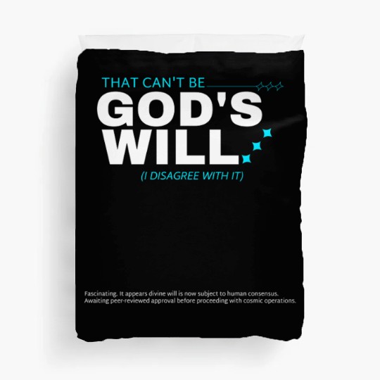 Y2K Sarcastic Religious Meme Quote Duvet Covers