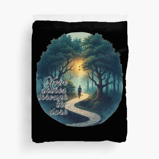 Hope Illuminates the Dark Forest Duvet Covers