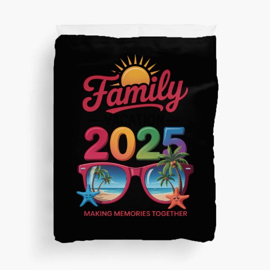 Family Vacation 2025 Sunflower Sunglasses Duvet Covers
