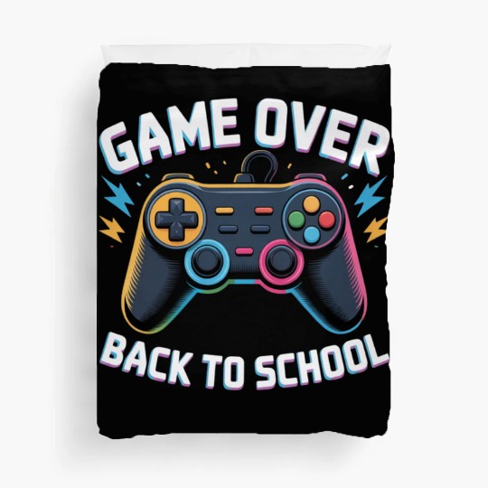 Game Over Back to School – Funny Gamer Design Duvet Covers