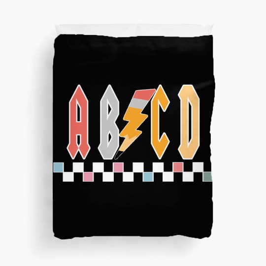 Abcd Teacher Duvet Covers, Teacher Appreciation Gift, Kin