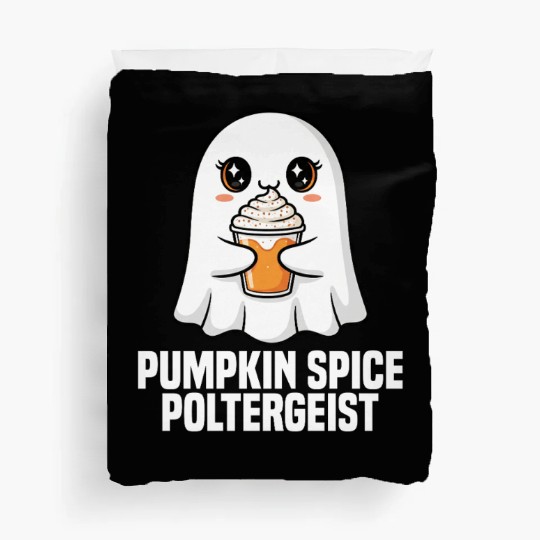PUMPKIN SPICE POLTERGEIST - GHOST HALLOWEEN Duvet Covers