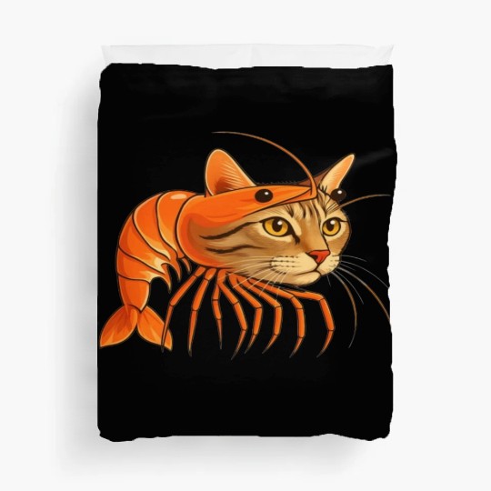 Trippi Troppi Italian Brainrot – Funny Shrimp Cat  Duvet Covers