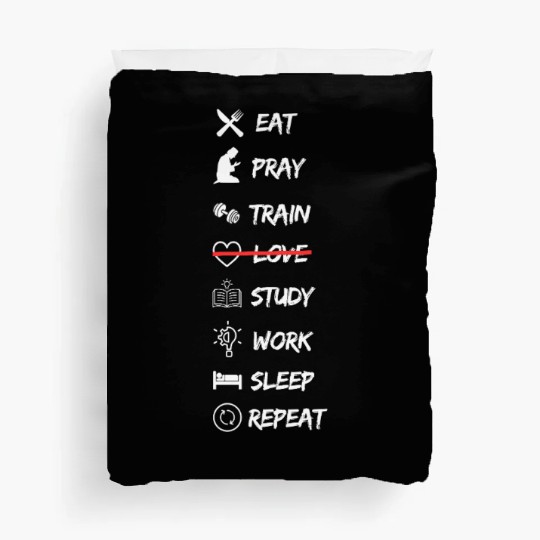 No Time for Love – Work, Gym & Money Motivational Duvet Covers