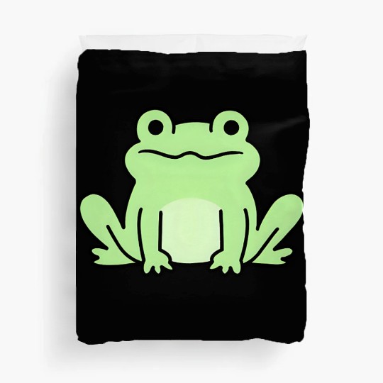 Lime Green Cartoon Frog Design Duvet Covers