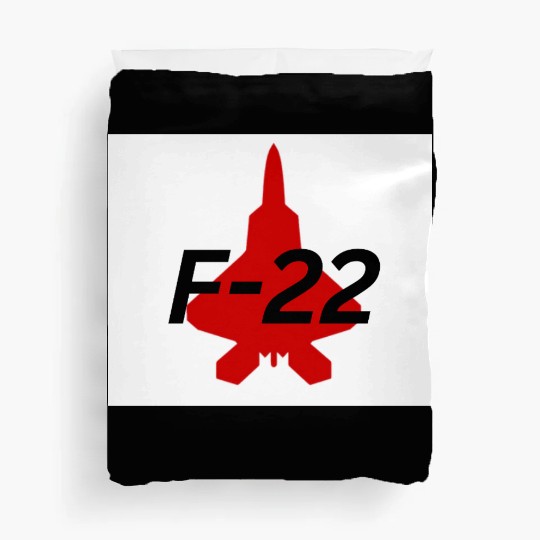 F-22 Stealth Fighter Silhouette Design Duvet Covers