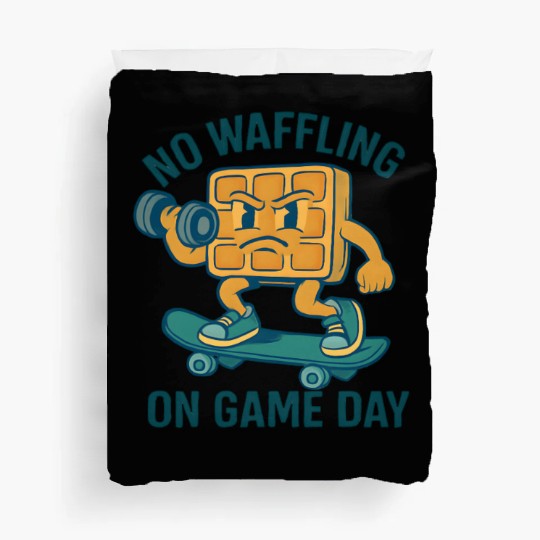 Waffle Character Skateboard Design Duvet Covers