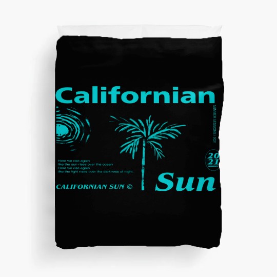 California Sun Fireworks Illustration Duvet Covers