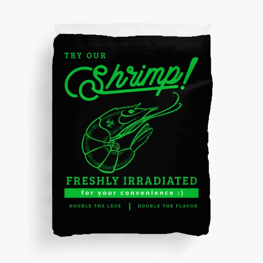 Radioactive Shrimp Retro Parody Duvet Covers