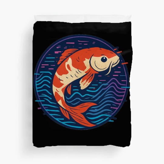 Vivid Fish Abstract Illustration Duvet Covers
