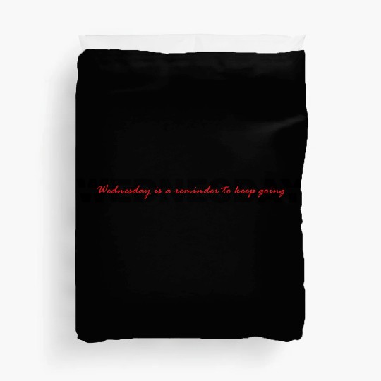 Wednesday Typography - Black Version Duvet Covers