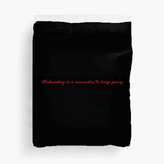 Wednesday Typography - Black Version Duvet Covers