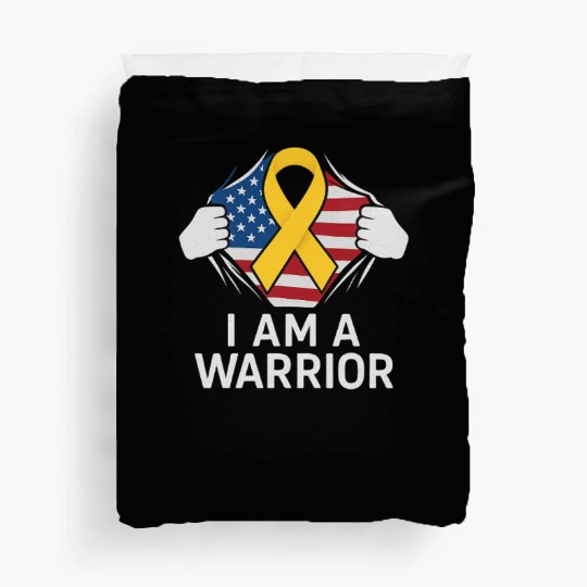 American Warrior of Strength & Awareness Duvet Covers