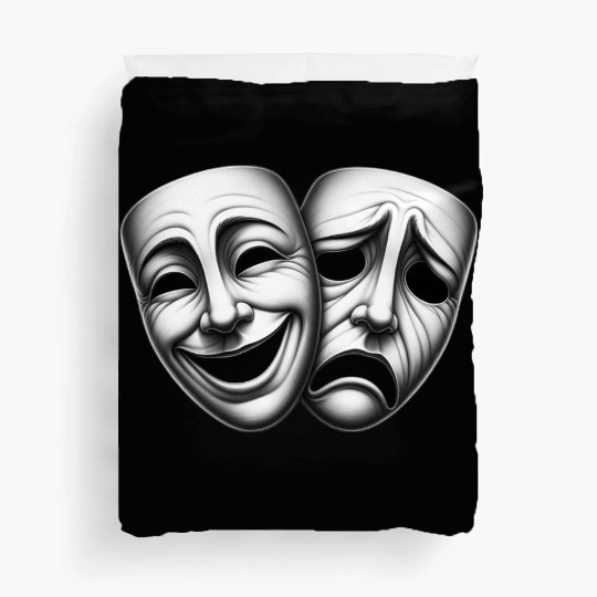 Comedy and Tragedy Masks – Classic Theater Art  Duvet Covers