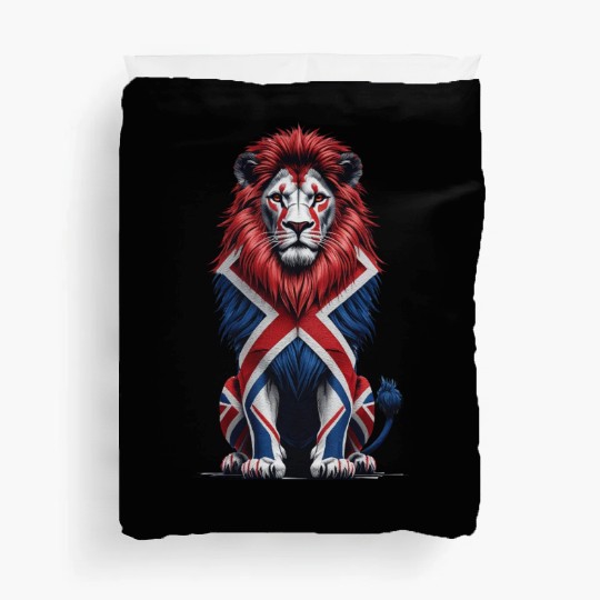 Regal Lion with Union Jack Mane Duvet Covers