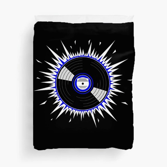 Vinyl Record Starburst Design Duvet Covers