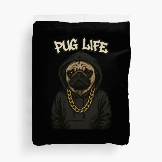 Urban Pug with Streetwear Style Duvet Covers