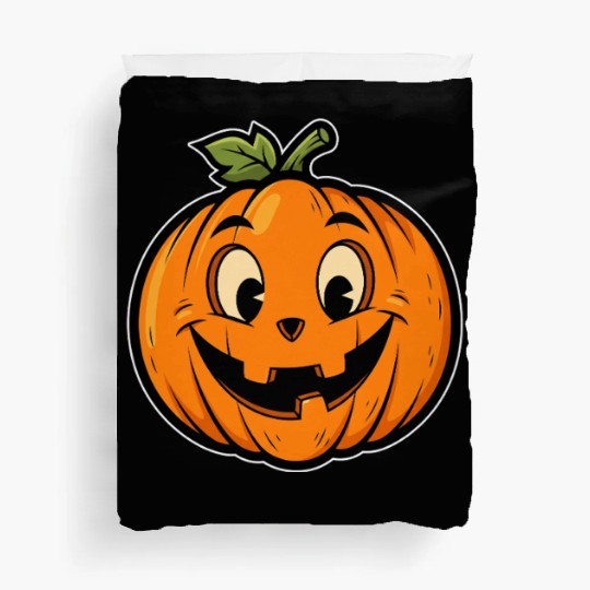 Playful Jack-o'-Lantern Cartoon Design Duvet Covers