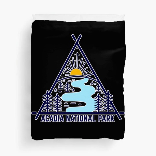 Acadia National Park Camping Scene Duvet Covers