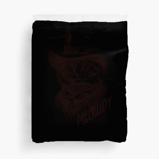 Western Cat Cowboy Funny Meowdy Wild West  Duvet Covers