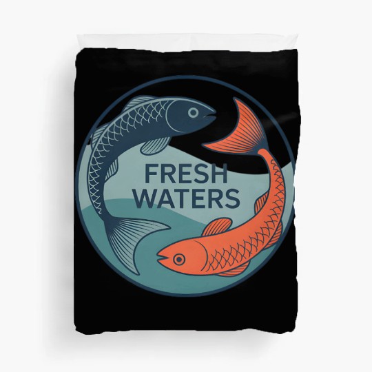 Fresh Waters Koi Fish Artwork Duvet Covers