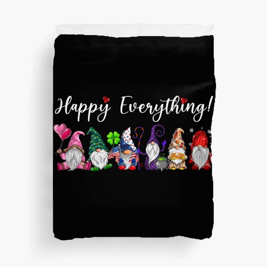 Happy Everything Gnomes Every Seasons All Year Duvet Covers