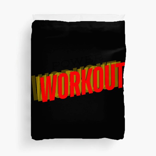 Dynamic Workout Typography Design Duvet Covers