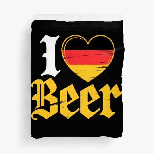 I Love Beer German Bier Funny Germany Flag Duvet Covers