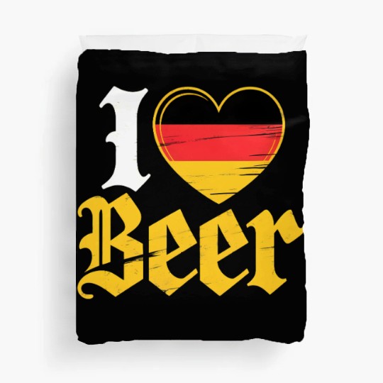 I Love Beer German Bier Funny Germany Flag Duvet Covers