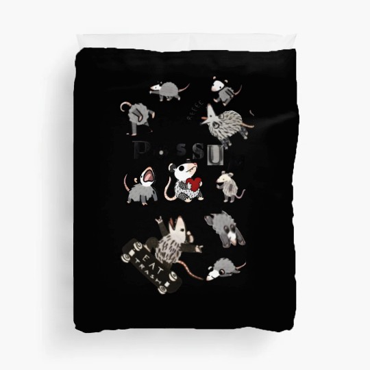 Adorable possum Mouse Collection Illustration Duvet Covers