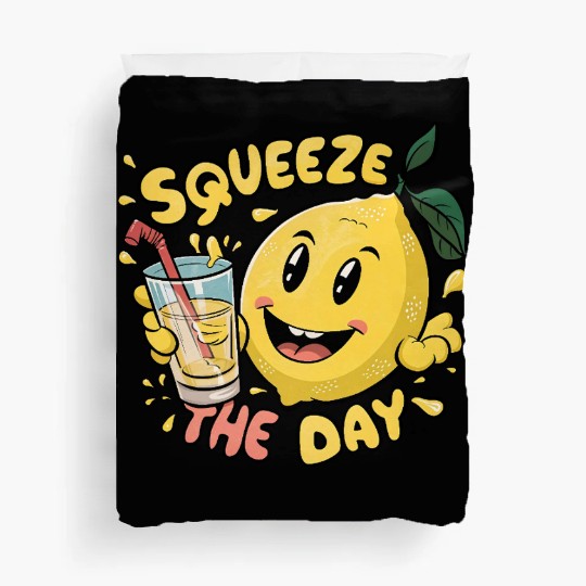 Squeeze The Day Lemon Cartoon Duvet Covers