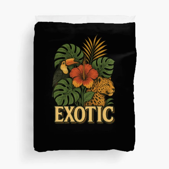 Vibrant Jungle Animal and Floral Print Duvet Covers