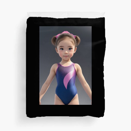 Colorful Galaxy Themed Gymnastics Leotard Duvet Covers