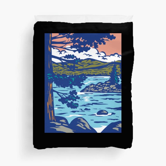 WPA Art Emerald Bay State Park in South Lake Tahoe Duvet Covers