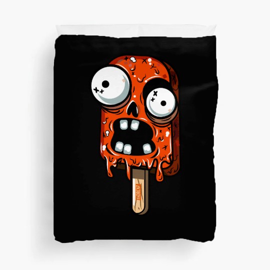 ice cream zombie 02 Orange grunge sour scream Pop Duvet Covers