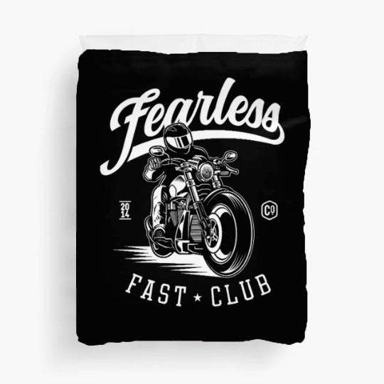 Fearless Motorcycle Club Logo Design Duvet Covers