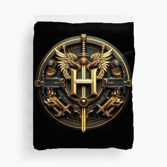 Regal Dragon Emblem with Shield Duvet Covers