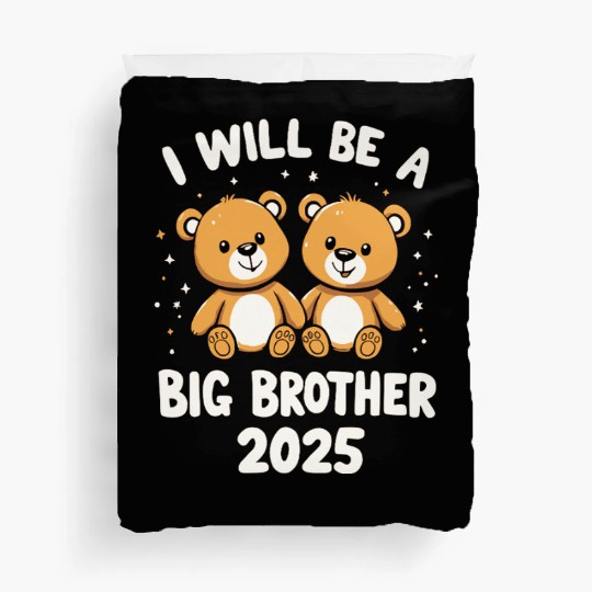 Teddy Bear Big Bro 2025 Duvet Covers | Pregnancy Announceme