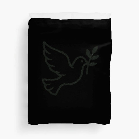 Elegant Doves with Olive Branch Design Duvet Covers