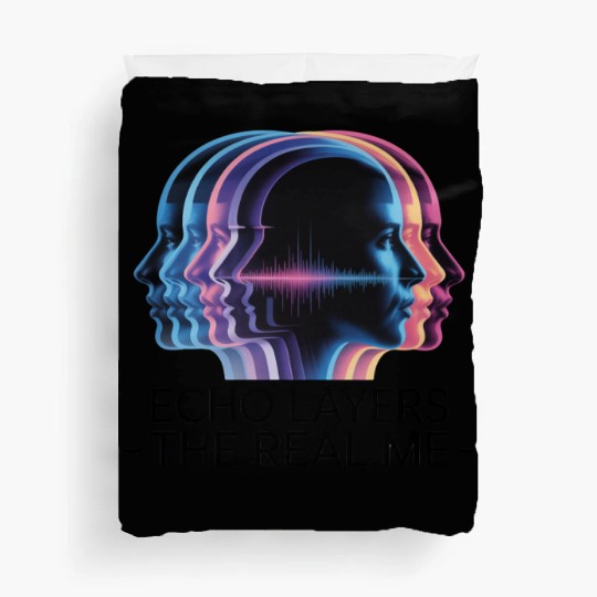 Echo Layers – The Real Me | Trippy Aesthetic Duvet Covers